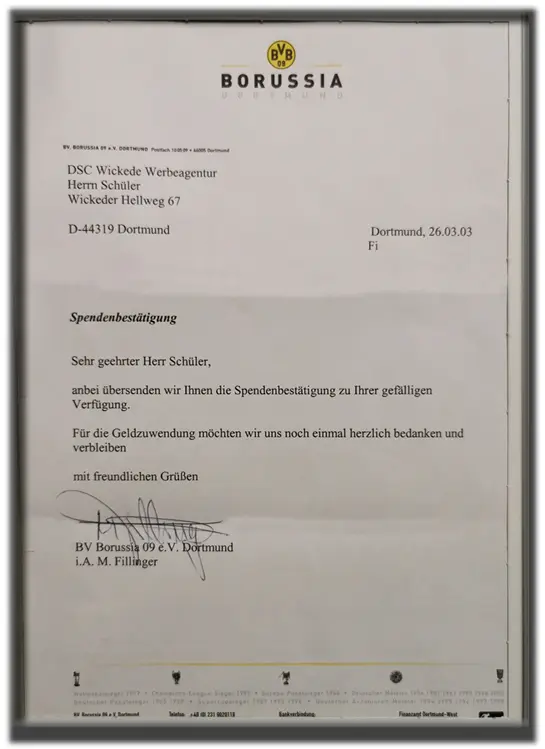 BvB urkunde webdesign bergkamen