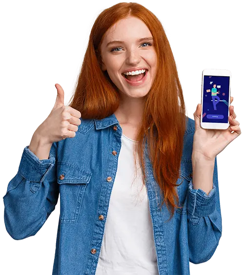 frau mit handy webagentur bergkamen